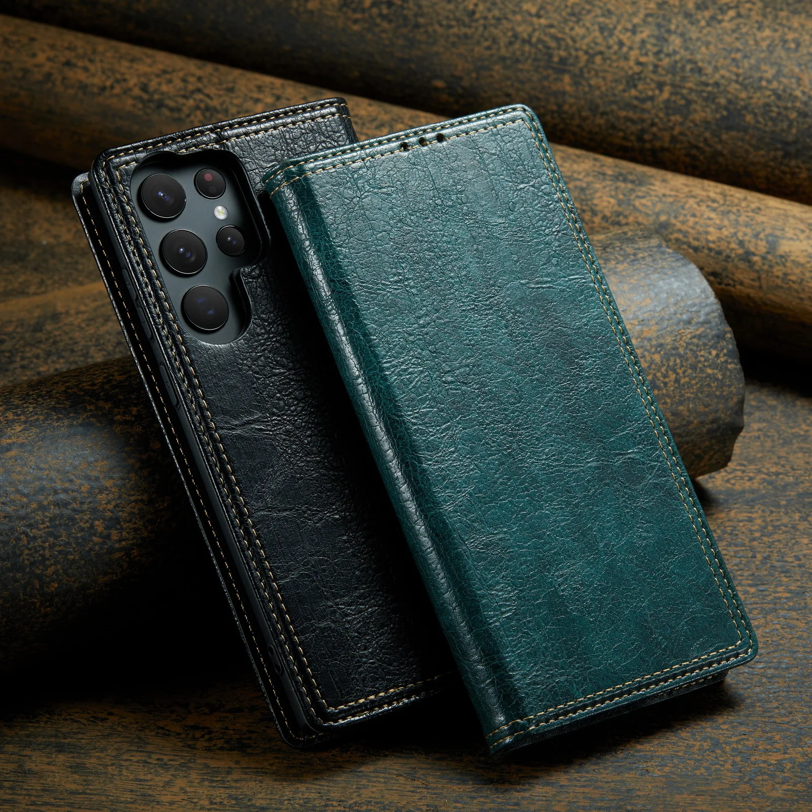 

Case for Samsung Galaxy S22ultra Phone Case Samsung S21plus Leather Case Card Holder Wallet S20 Flip Protective Cover