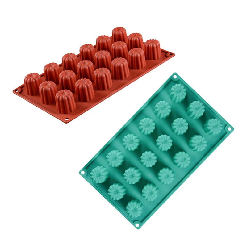 

DIY Baking Tools 18 Holes Caneles Silicone Cake Mold Bordelais Fluted Cake Pudding Mold Cakes Mousse Cupcake