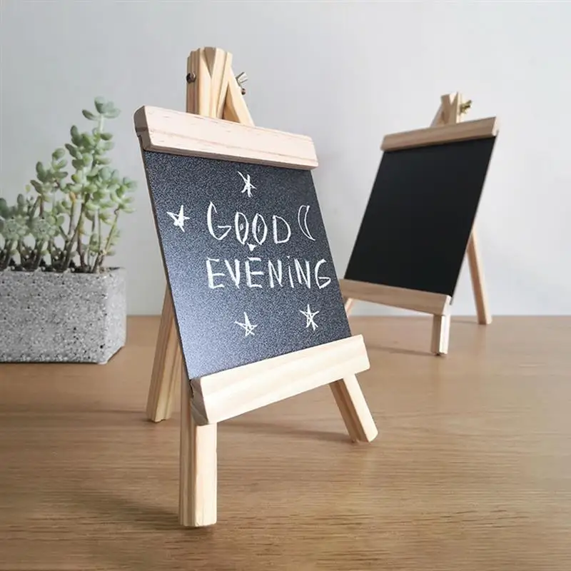 

16*29cm Desktop Message Blackboard Pine Wood Easel Chalkboard Kids Wooden Memo Black Board Writing Boards