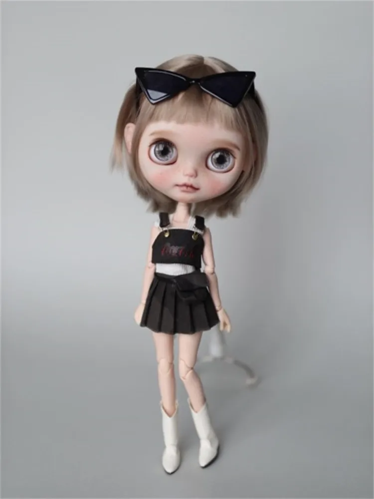 

Новое поступление, Одежда для куклы, костюм Blythe OB24, белый жилет, юбка, Одежда для куклы, аксессуары, игрушки, подарки