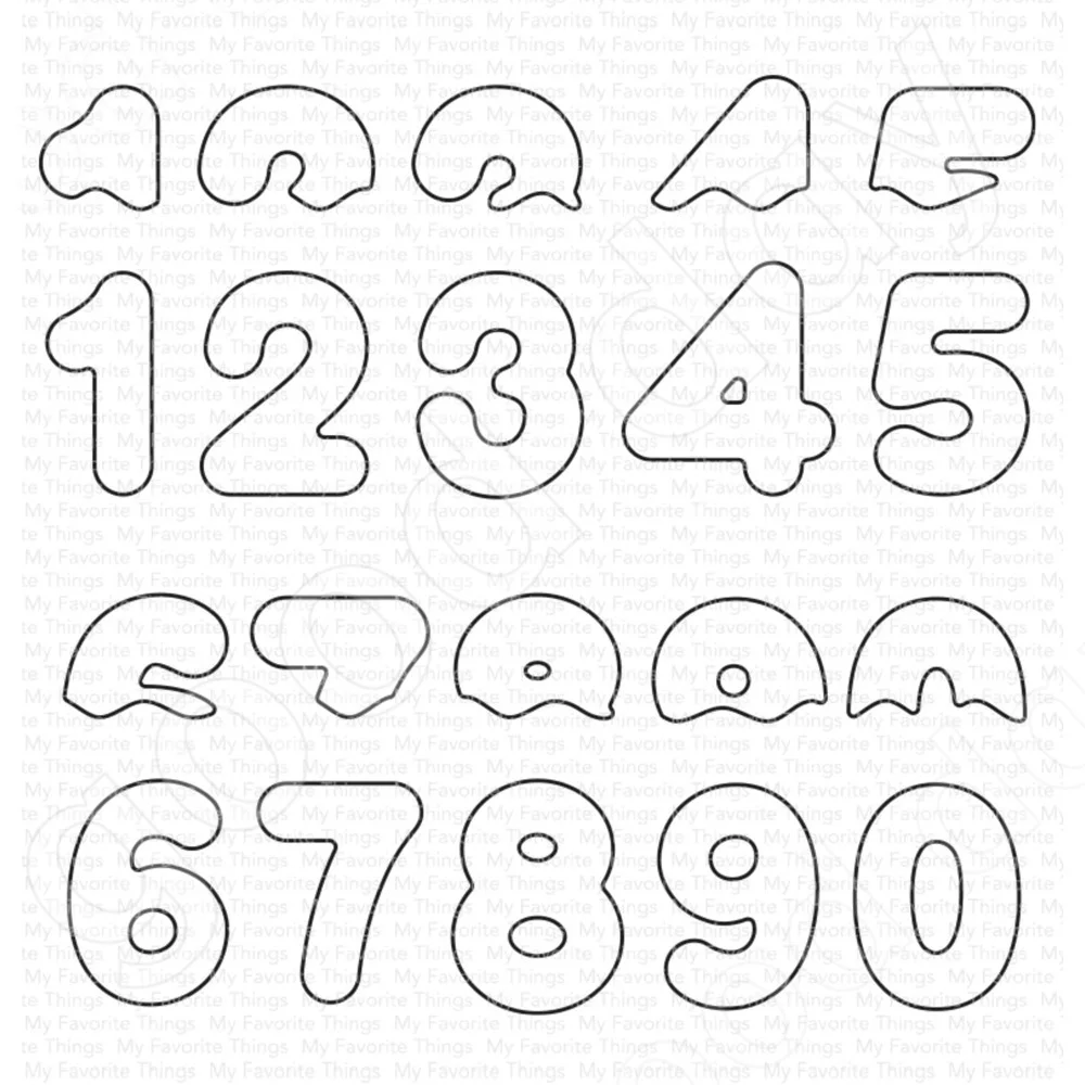 

New Arrival Frosted Numbers Metal Cutting Dies Scrapbook Diary Decoration Stencil Embossing Template Diy Greeting Card Handmade