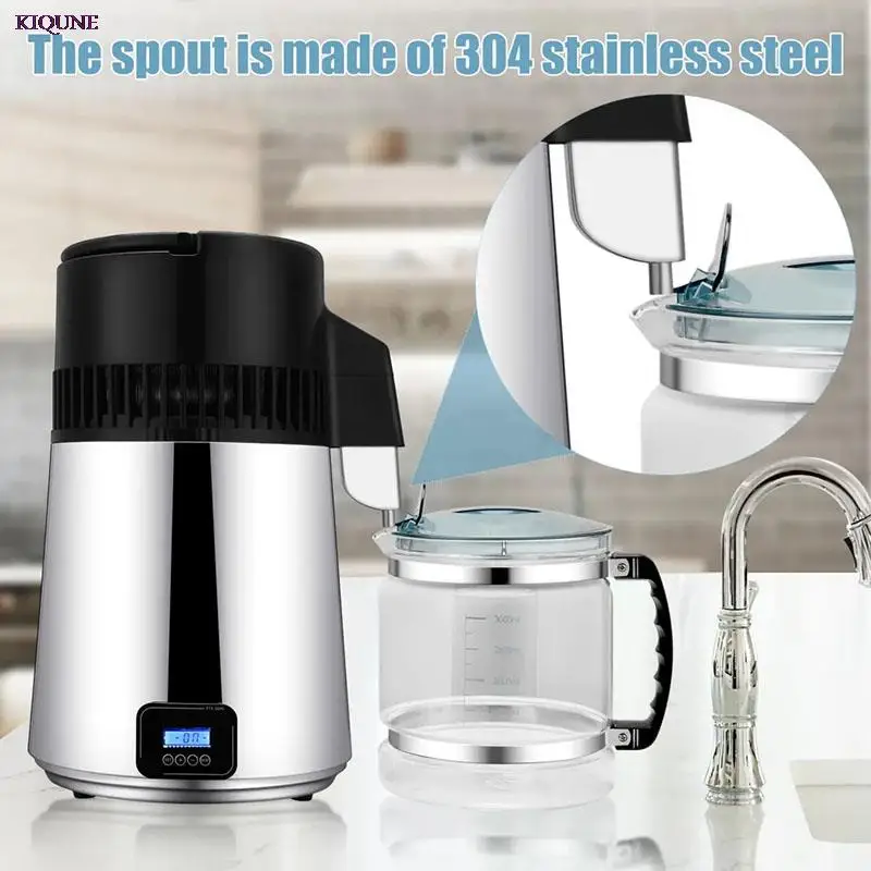 

4L Pure Water Filter Home Water Bottle Drinking Distiller Machine Adjustable Temperature Digital Control Filtration Purifier