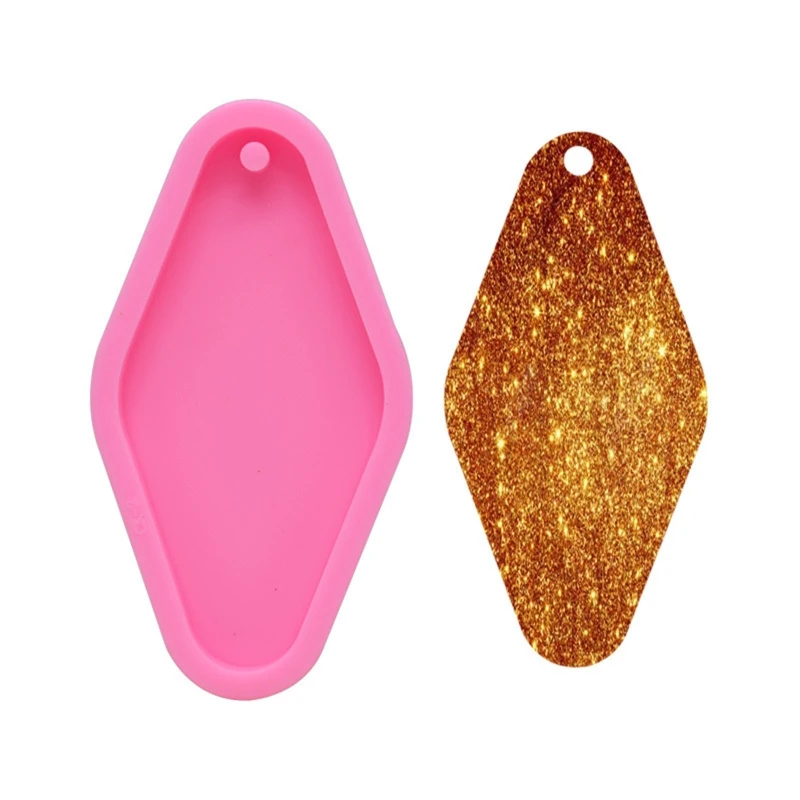 

Брелок силиконовый в форме ромба, 5 шт.