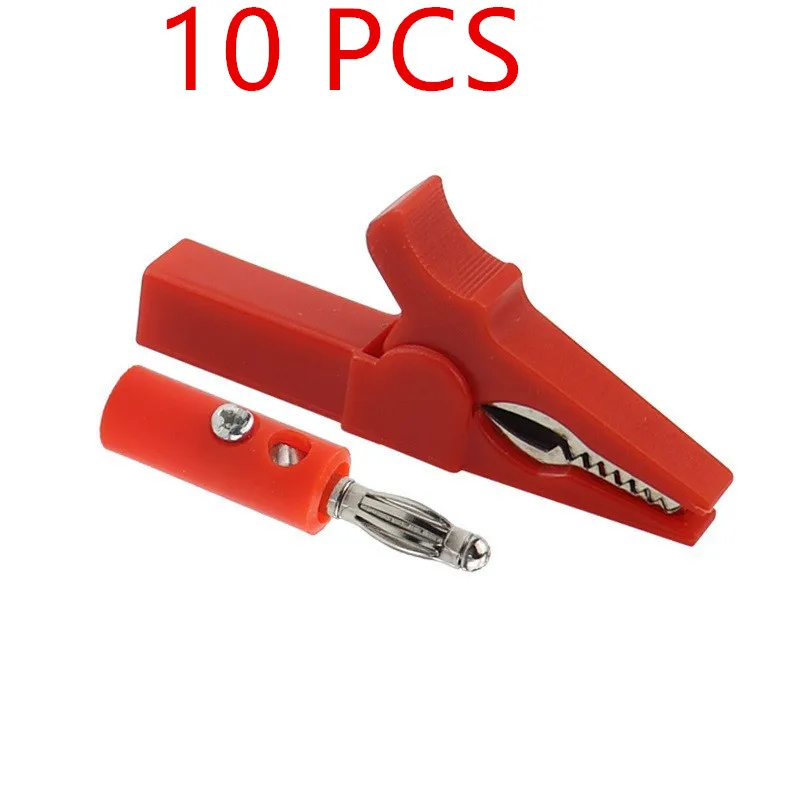 

10pcs Sale Battery Test Clip 55MM HV Alligator Clip For Banana Plug 4mm Multimeter Pen Cable Probes Crocodile Clip