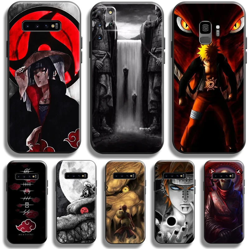

Naruto Akatsuki Anime For Samsung Galaxy S22 S21 S20 Ultra FE 5G S10 10E S9 Plus Lite Phone Case Liquid Silicon Back Carcasa