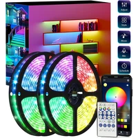 led strip 1m 10m rgbic ws2812b bluetooth app control chasing effect lights flexible tape diode ribbon tv backlight room decorate