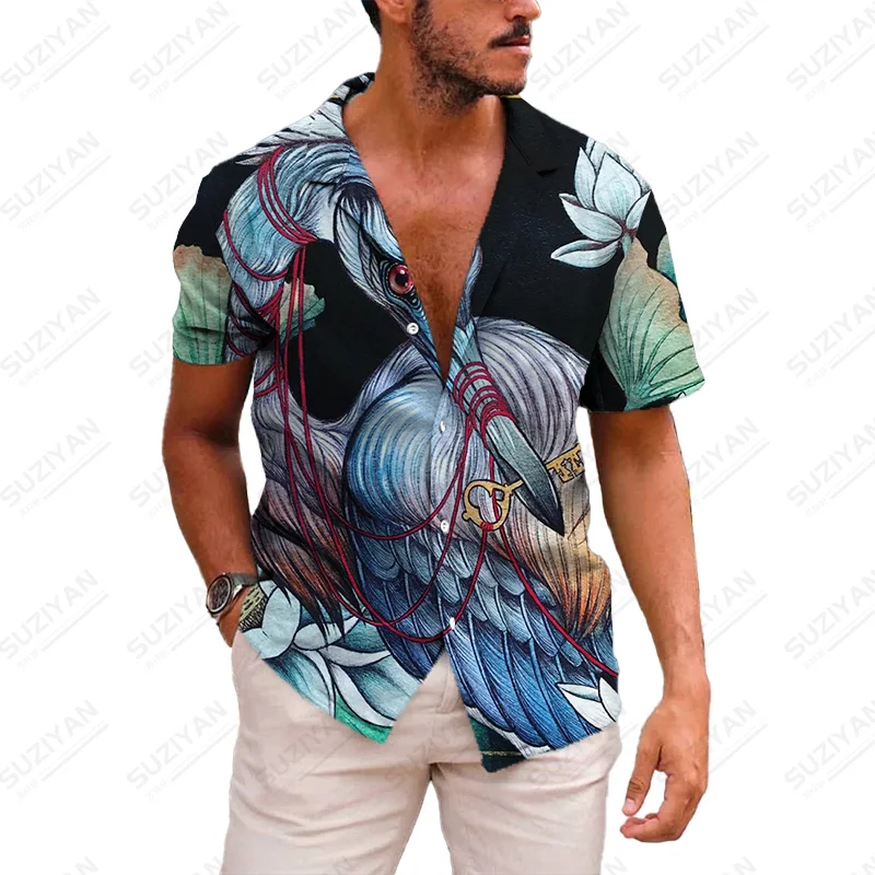 

Turn-Down Top Quality Street Fashion Sale Shirt Men Non-Iron Fashionable Fashionable Printed Patterns Fashion Shirts