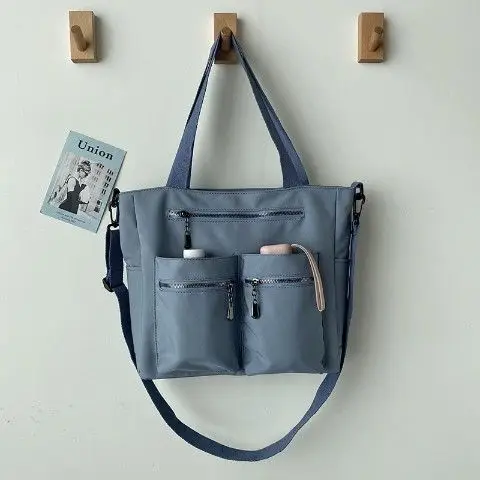 

Женская вместительная сумка-тоут, универсальная Холщовая Сумка на одно плечо в Корейском стиле для студенток колледжа