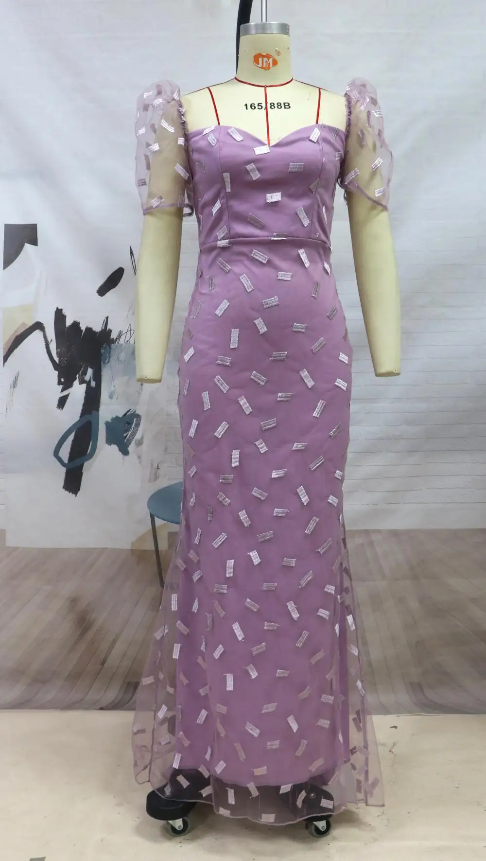 

Light Purple Long Mermaid Prom Dress 2023 New Short Sleeve Floor Length Formal Evening Party Gowns