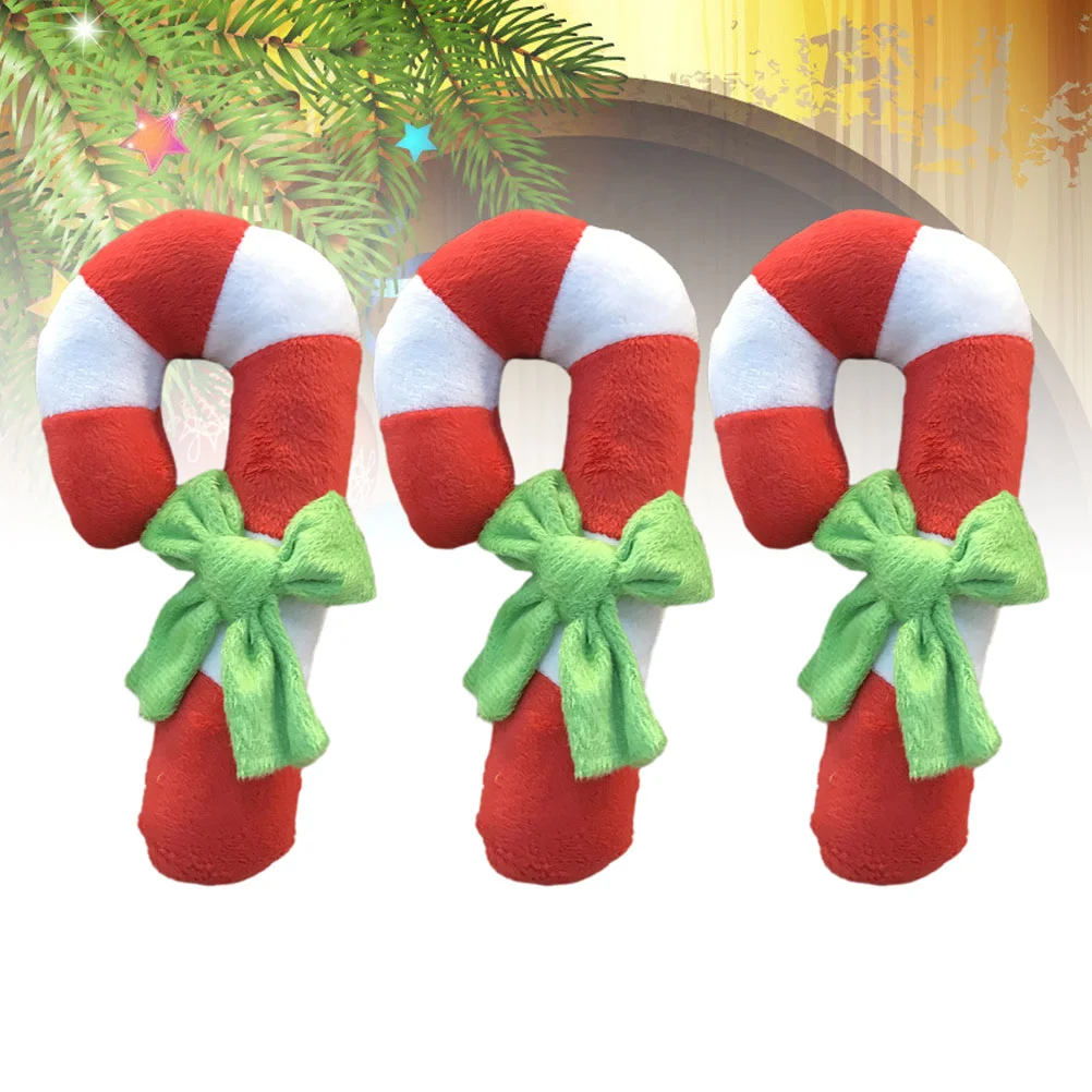 

3pcs Chewing Plush Squeaky Plush Puppy Teething Christmas Interactive Puppy