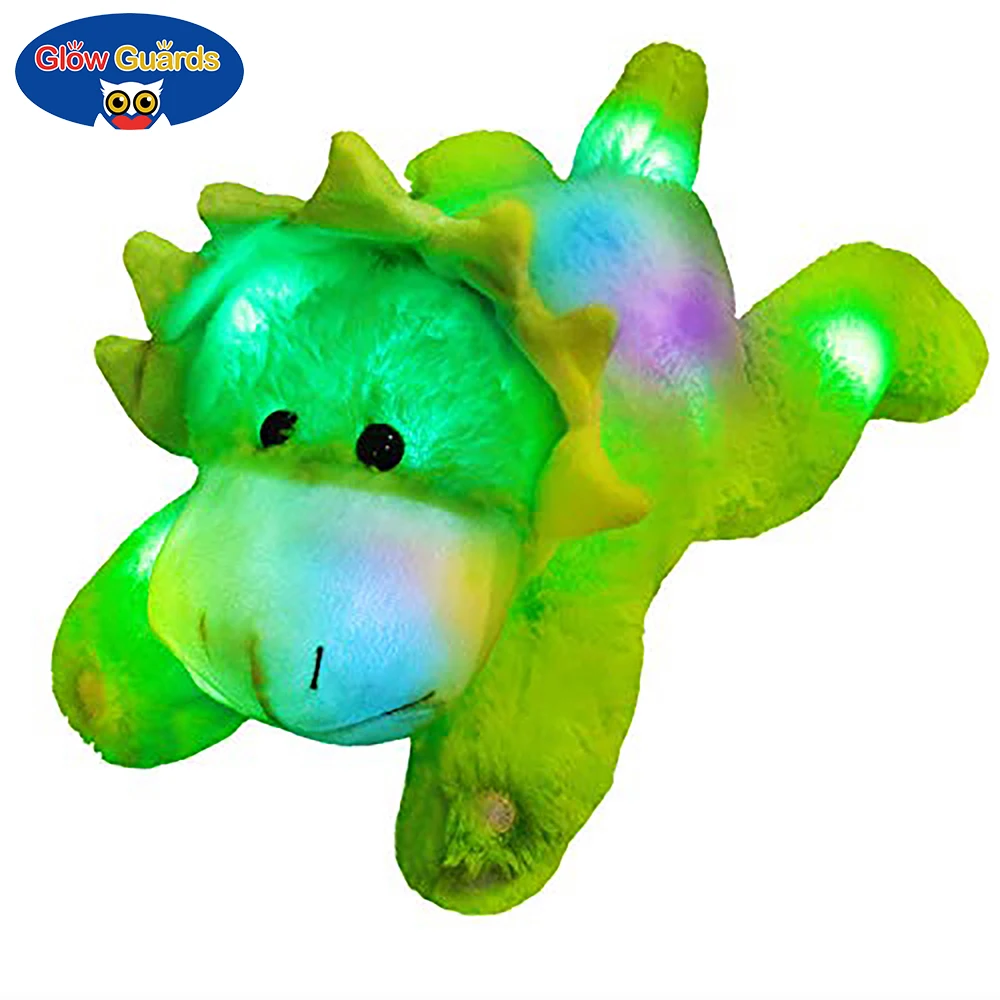

Glow Guards LED Musical Stuffed Dinosaur Light up Plush Toy with Night Lights Singing Glow Bedtime Birthday for Toddler Kids