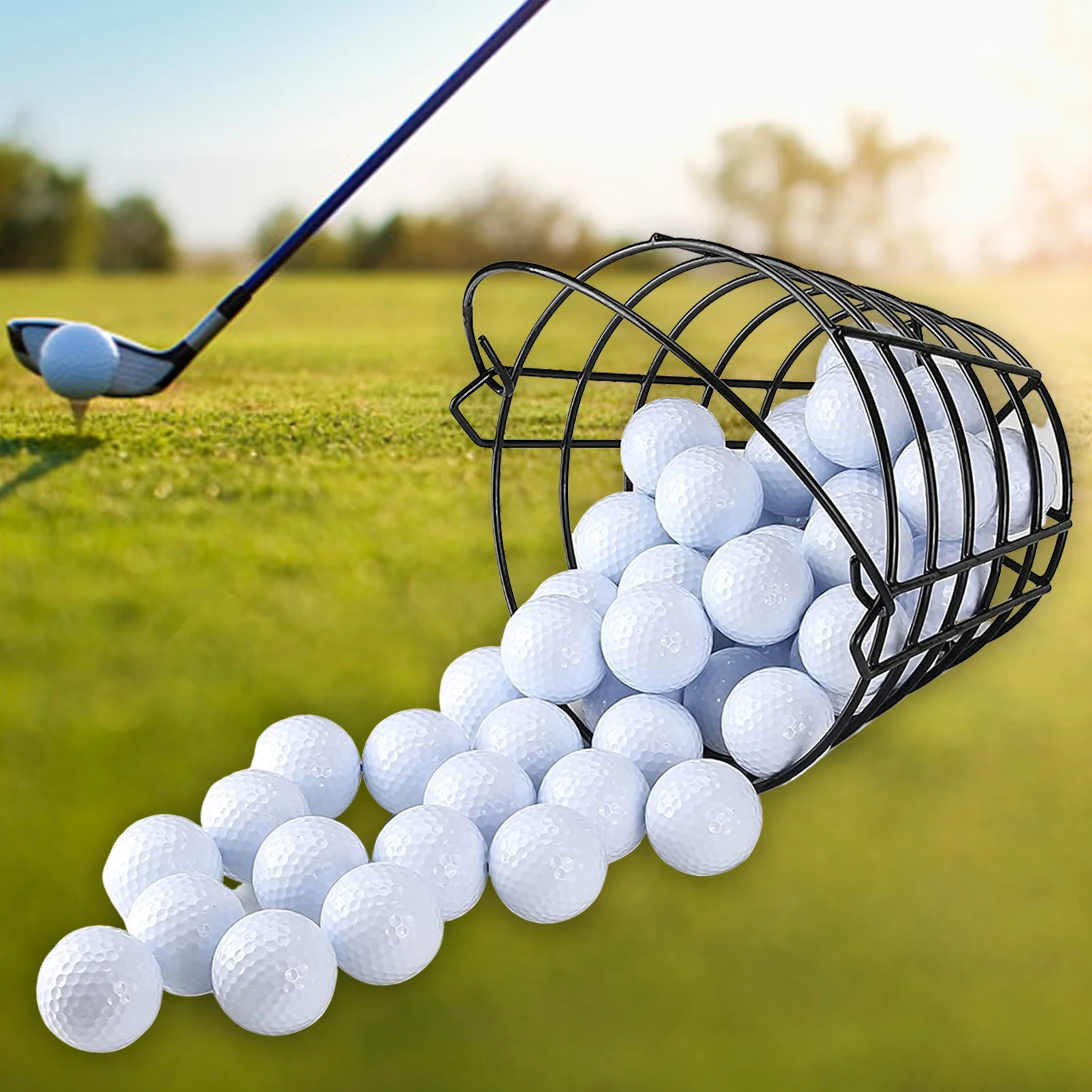 Storage Basket Durable Golf Ball Container Large Capacity Ball Carrying Bucket Easy To Carry Portable Golf Range