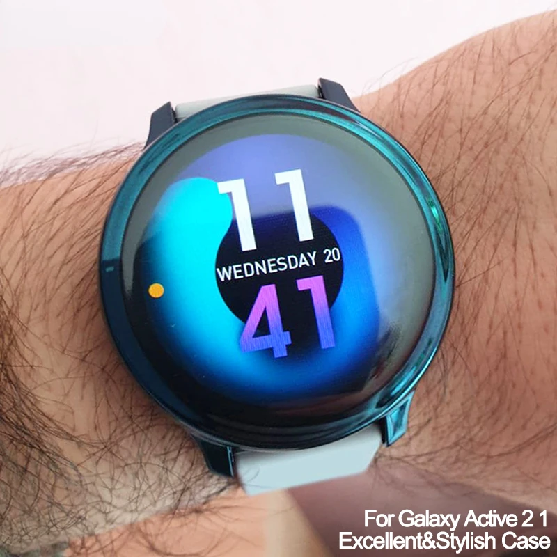 

Стильный чехол для Samsung Galaxy Watch Active 2 40 44 мм, ультратонкая Защитная крышка для экрана часов active 1, полная защита из ТПУ