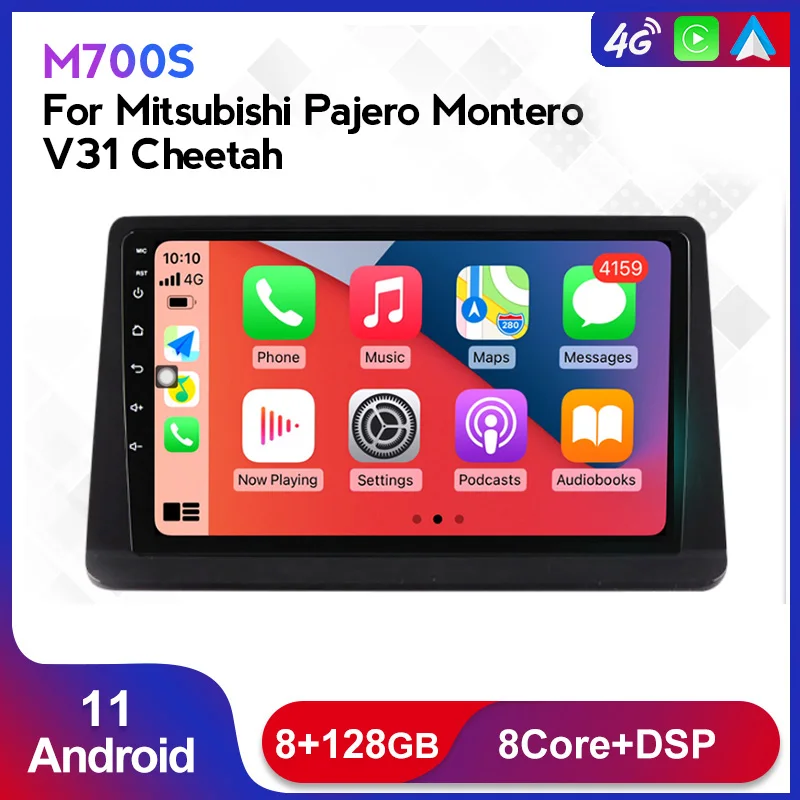 

Android 11 Car Multimedia Player For Mitsubishi Pajero Gen2 2002-2014 Radio Stereo Carplay Audo WIFI BT IPS DSP GPS 4G Lte RDS