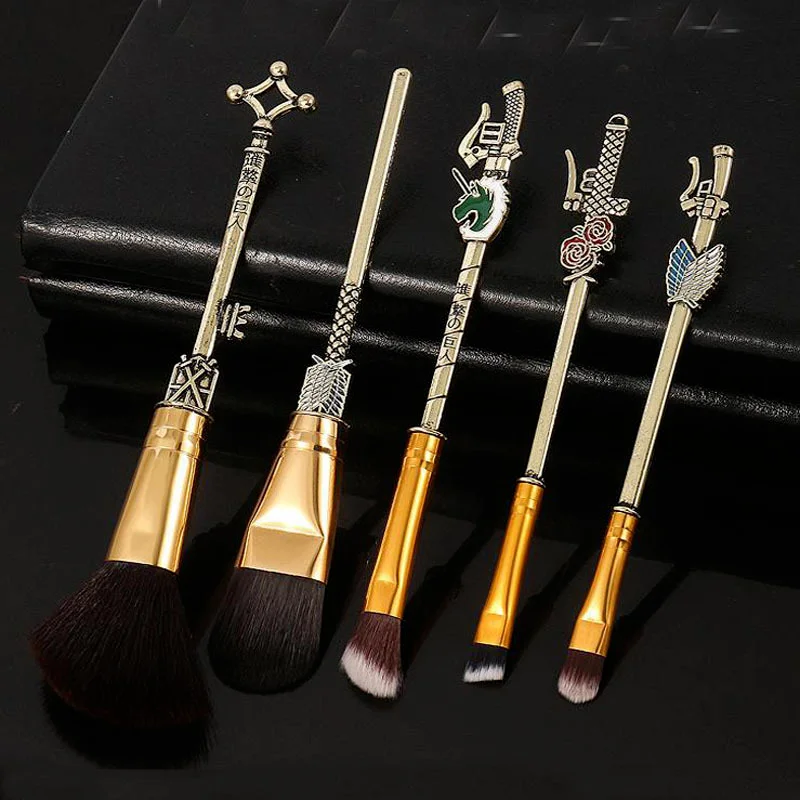 

Набор кистей для макияжа, в стиле японских аниме «атака на Титанов», 5 шт./набор