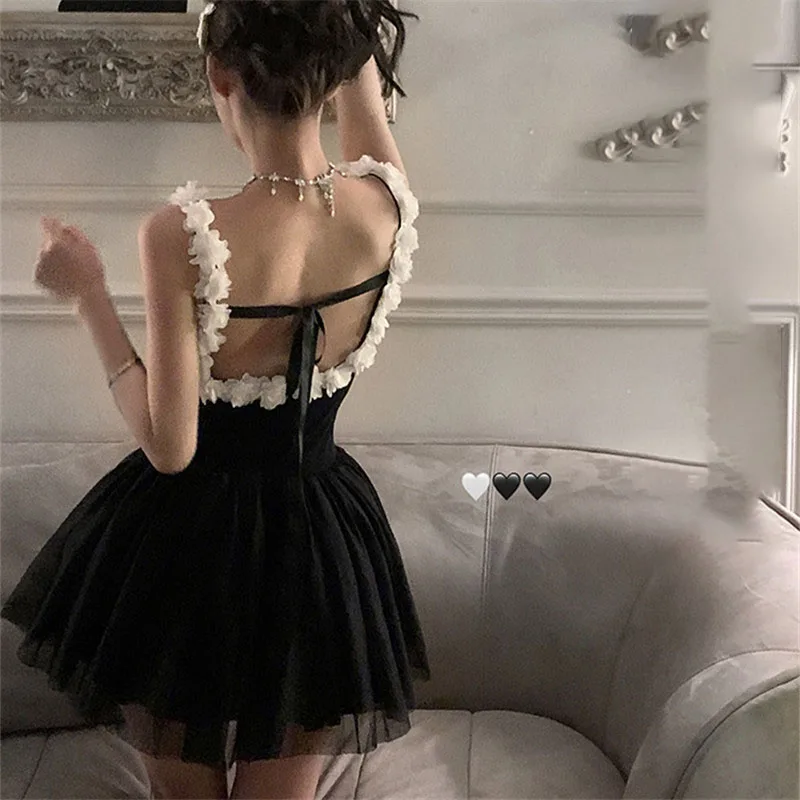 

Женское Сетчатое платье-пачка на бретельках, летнее платье с открытой спиной и поясом