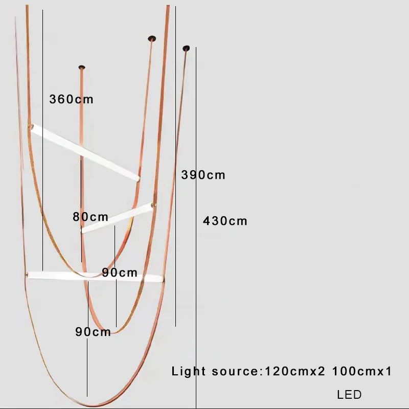 

Подвесной светильник IMPROPER кожаный белый