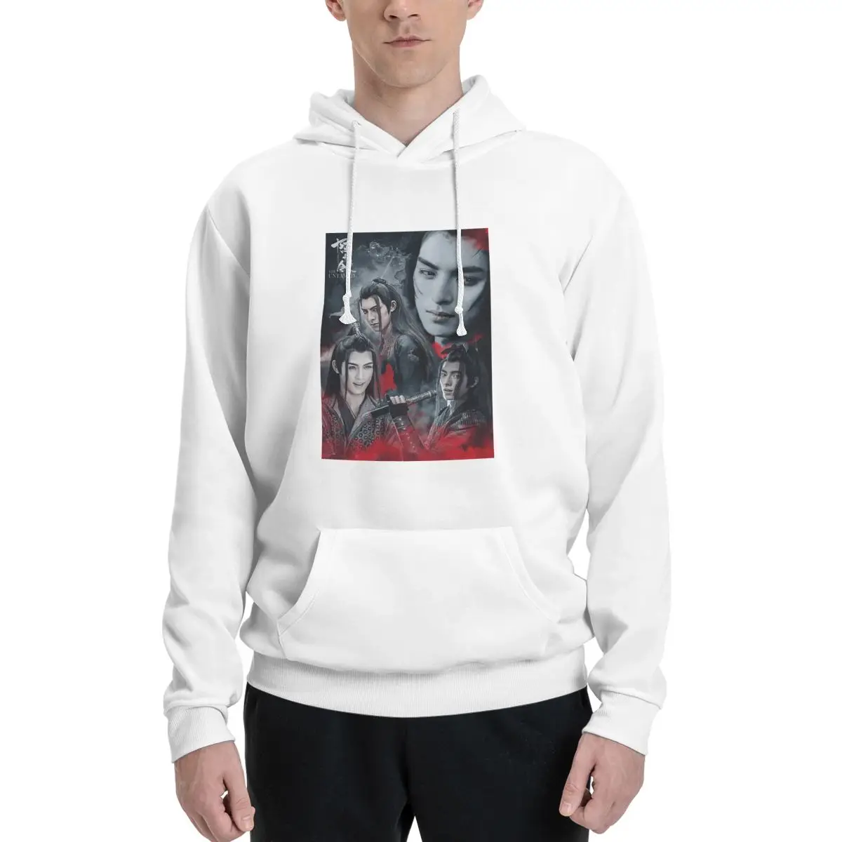 

The Untamed. Xue Yang Couples Plus Velvet Hooded Sweater Casual Graphic Activity competition Kawaii With hood Hoodie