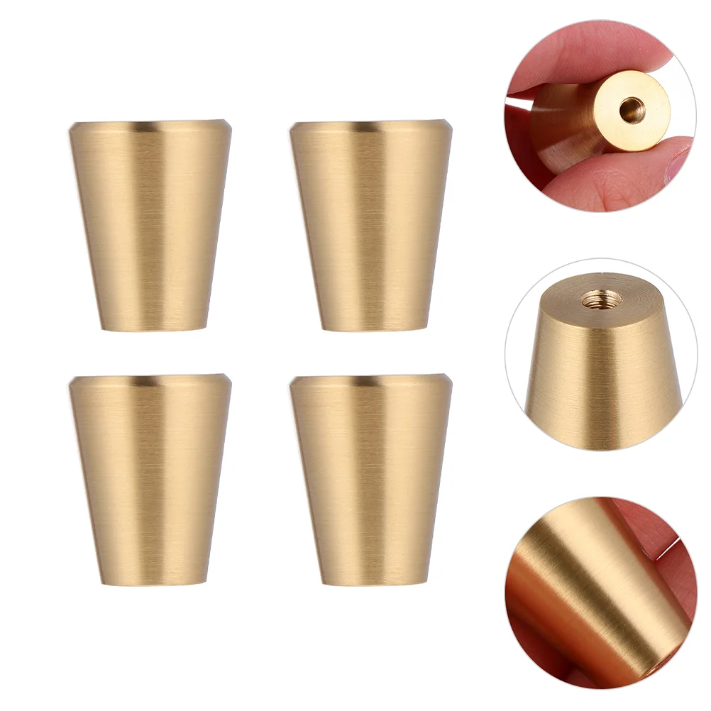 

4 Pcs Small Handle Simple Door Handles Kitchen Cabinet Home Accessory Drawer Knobs Single Hole Pulls Metal Copper Furniture