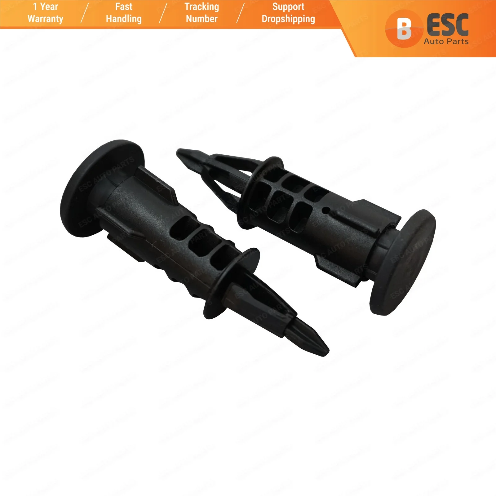 

ESC ECF5048 2 Pieces Boot Tailgate Stopper Holder Bracket Clips 8200401454 for Renault