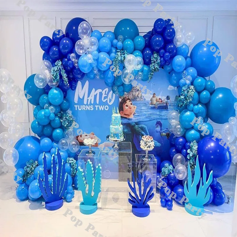 

124pcs/217pcs Blue Balloons Garland Arch Kit 18th Birthday Boy Party Decoration Dark Royal Blue Ballon DIY Valentine's Day Decor