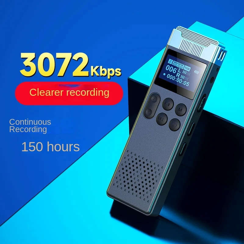

150Day Long Standby Activated Voice Recorder Espia with Microphone Loudspeaker Noise Reduce 16-128GB Sound Dictaphone MP3 Player