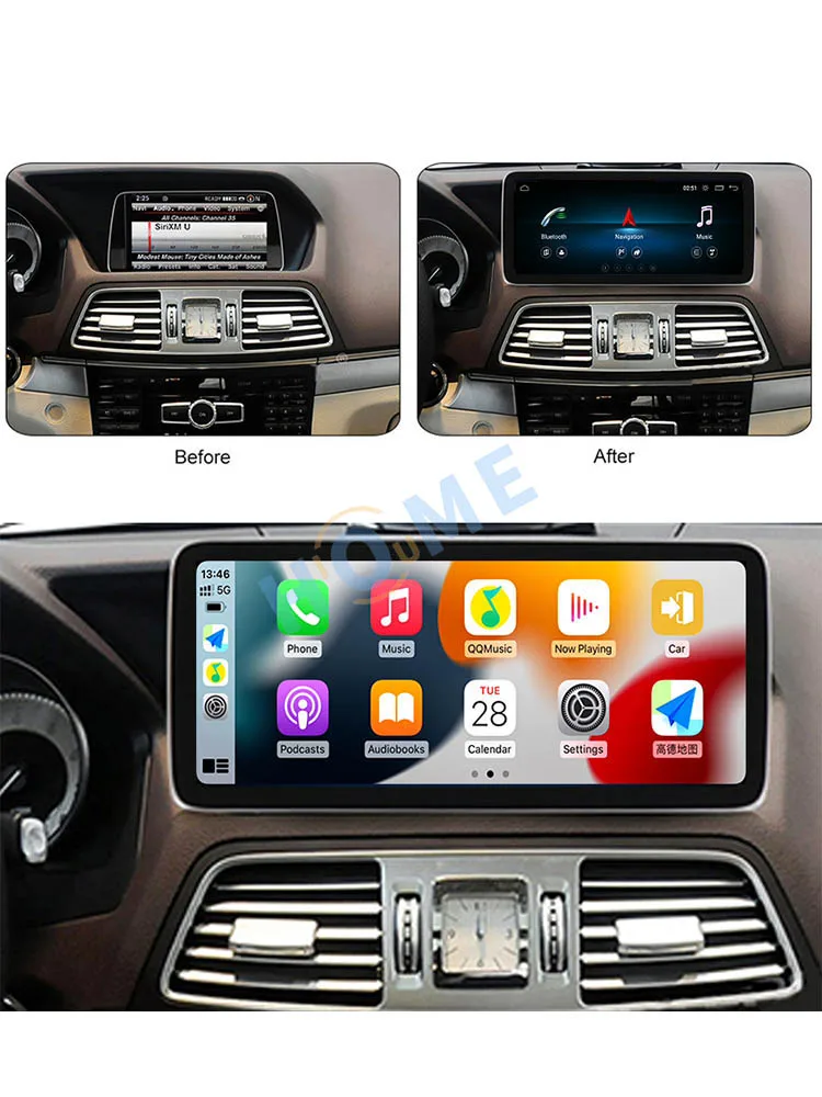 Автомобильный радиоприемник на Android экран 12 5 дюйма для Mercedes E W207 C207 2009 - 2016 Carplay Auto