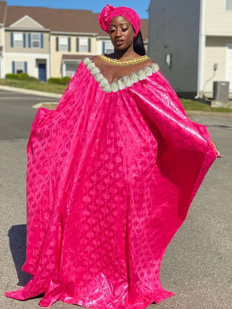 

Boubou Femme Style Dubaï Dress For African Women 2023 Latest Bazin Riche Dashiki Robe Long Dresses Turkey Bazin Evening Gowns