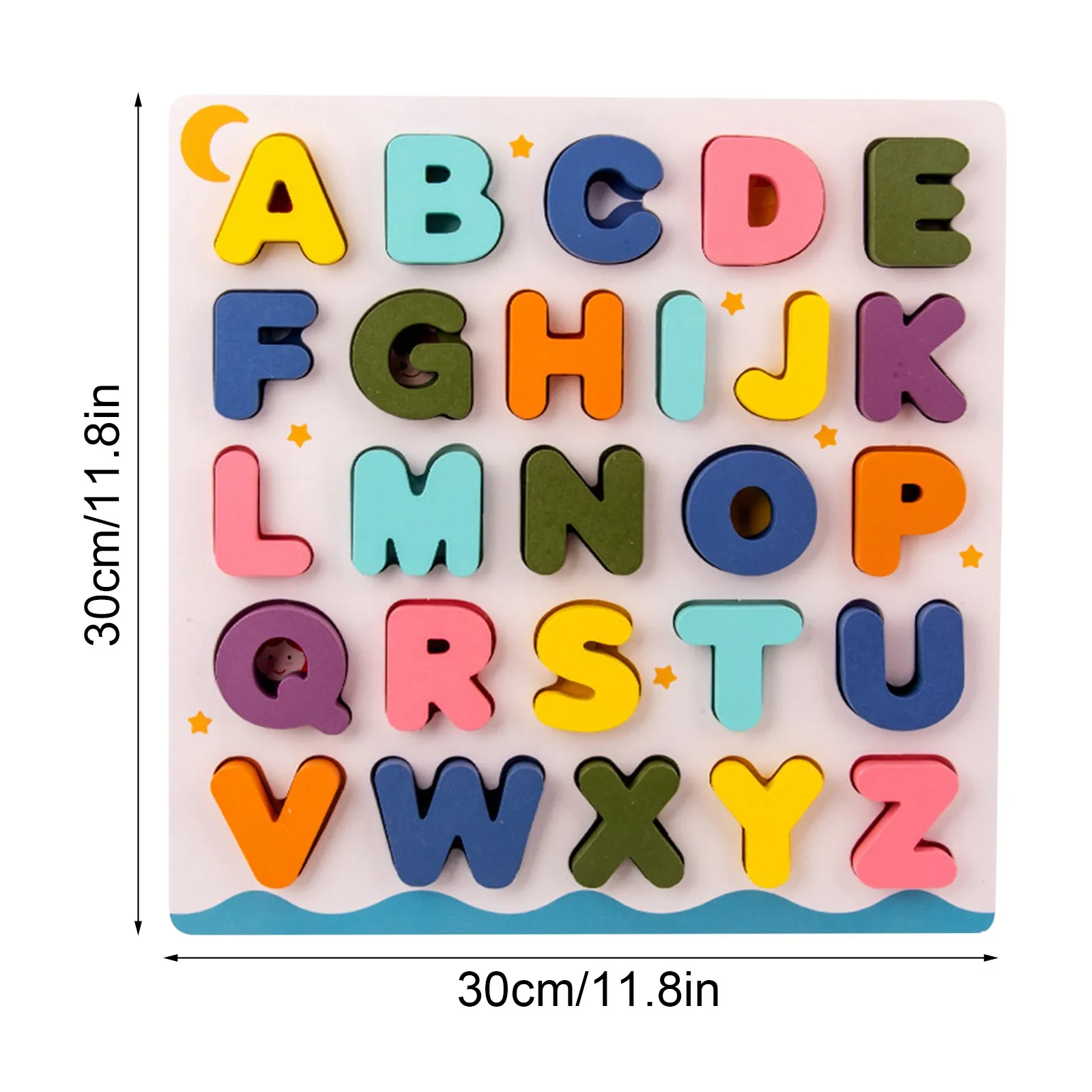 Цифровая деревянная игрушка ABC пазл с буквами алфавита и цифрами для раннего