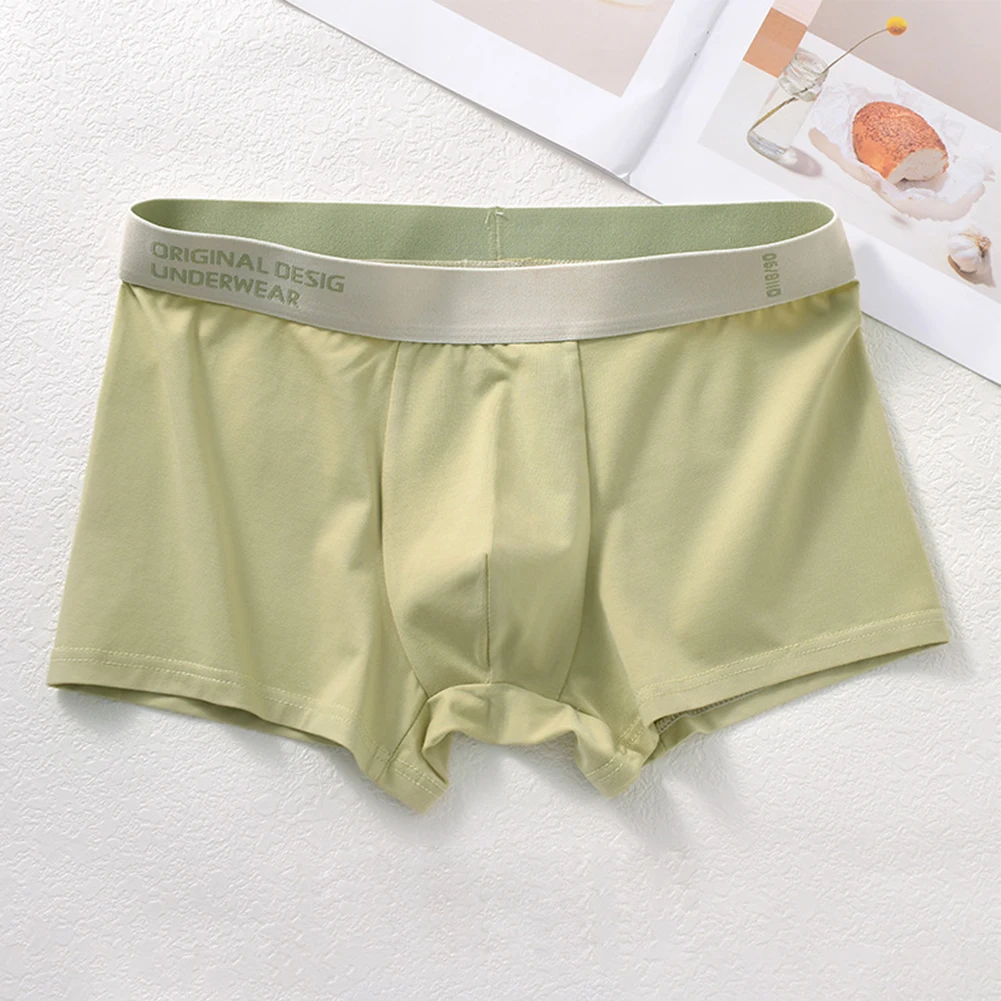 

Men Cotton Comfortable Soft Boxer Shorts Bulge Pouch Underpants Sexy Low Waist Briefs Underwear Breathable Skin-friendly Panties