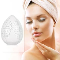 new 1pc beauty sponge stand storage makeup blender puff holder puffs rack egg transparent cosmetic box shaped drying e f7v6