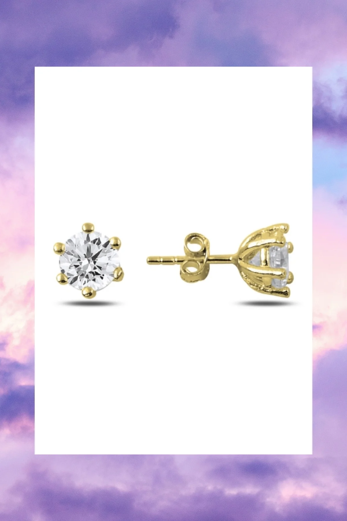 

Crystal Diamond Zirconia 0.30 carat,0.30 carat lab Diamond earrings