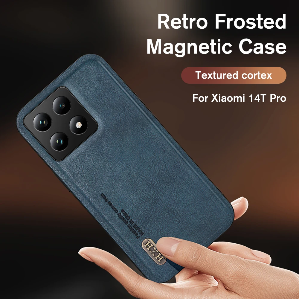 Чехол на заднюю панель из матовой кожи с магнитной застежкой в стиле ретро для