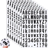 5 sheets self adhesive pvc letter stickers waterproof number stickers diy address number mailbox house address door sign labels