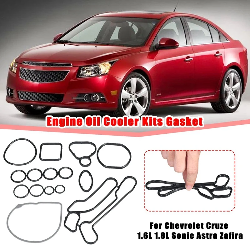 

1.6L 1.8L Cooling System Oil Seal Cooler Gasket Seals for Chevrolet Cruze Sonic Astra Zafira 24445723 55354072 55354071