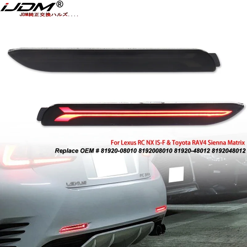 Фото Для Toyota RAV4 Camry Sienna Venza Для Lexus IS-F RC NX RX GX Автомобильный задний бампер, отражатель, задний стоп-сигнал, указатели поворота №1