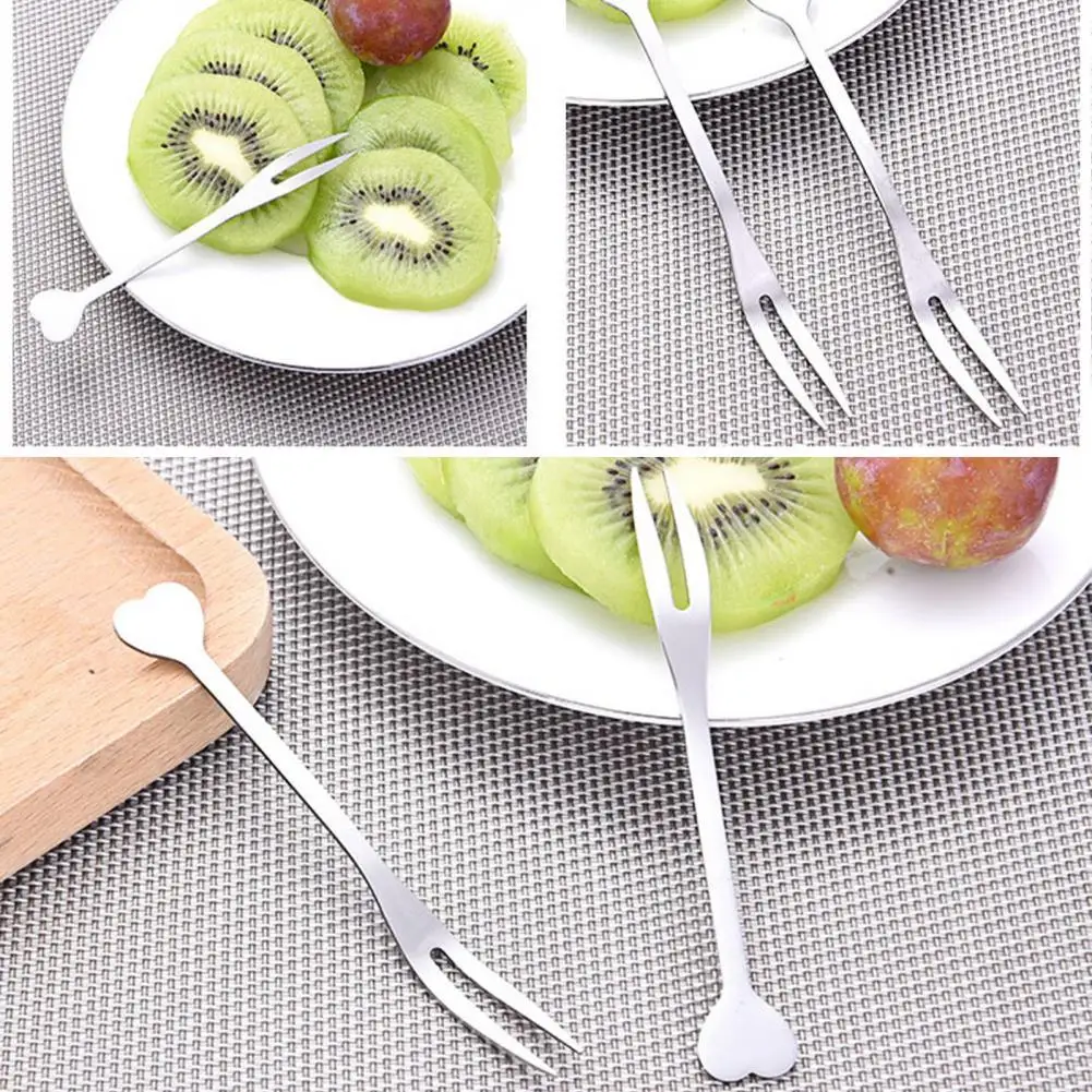 

Красивая износостойкая пищевая вилка серебряного цвета 5 шт., универсальная для ресторана