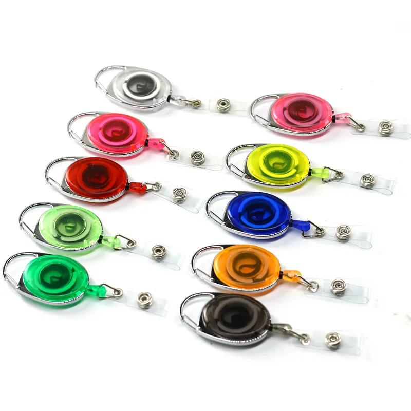 

Retractable Badge Reel with Credit Card Reel Clip Key Ring Retractable ID Card Holder Key Chain Holders for Office Name