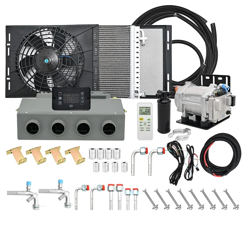 406-4 отверстия, универсальный электрический автомобильный воздушный компрессор с системой кондиционера 12 В/24 В - идеальный климат-контроль для кондиционирования воздуха