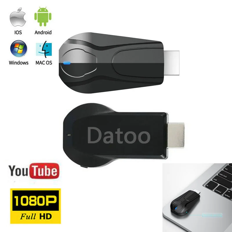 

1080P TV Stick Wireless Display Dongle Receiver Adapter For Android/Mac/iOS