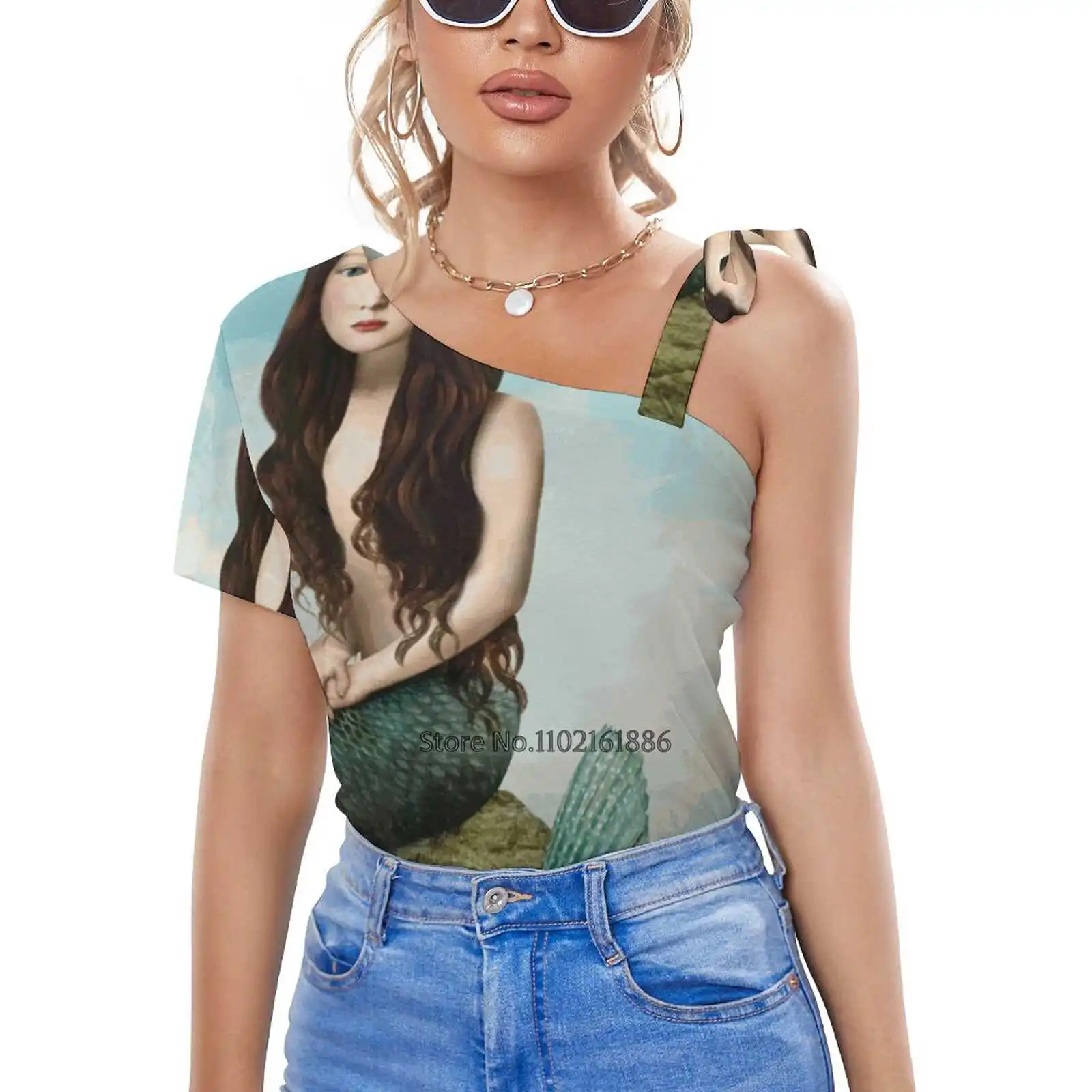 

Женская футболка с глубоким вождением, повседневные топы с коротким рукавом, футболка на молнии с V-образным вырезом, дамские свободные футб...