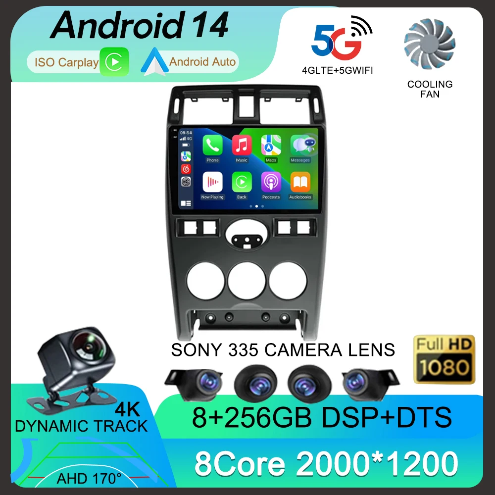 Автомагнитола на Android 14 для LADA Priora 2007 - 2013 мультимедийный видеоплеер 4G Carplay DVD RDS