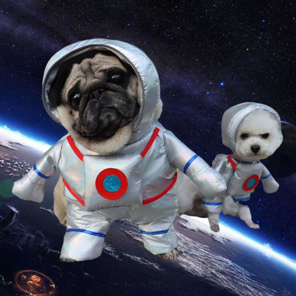 

Костюм 3d для косплея собаки, астронавта на Хэллоуин, Забавный костюм для питомца из полиэстера, одежда с капюшоном для щенка, персонализированное плюшевое пальто