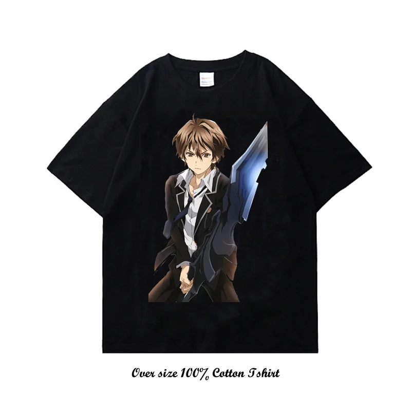 Japanese Anime Guilty Crown Tee Tops T-shirts Men Cotton O-Neck Short Sleeve Graphic T Shirt Clothing Harajuku