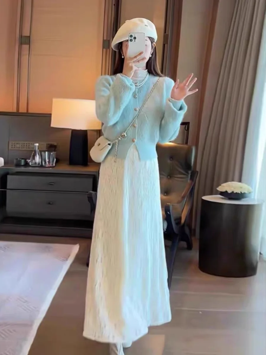 Ранняя осень и зима Одежда Корейская драма Женская одежда с полным комплектом