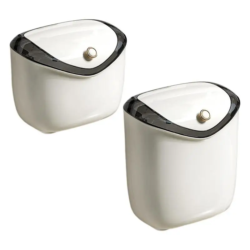 

Wall Mounted Trash Can Mini Small Waste Bins Desktop Garbage Basket Home Table Plastic Trash Can Office Supplies Dustbins