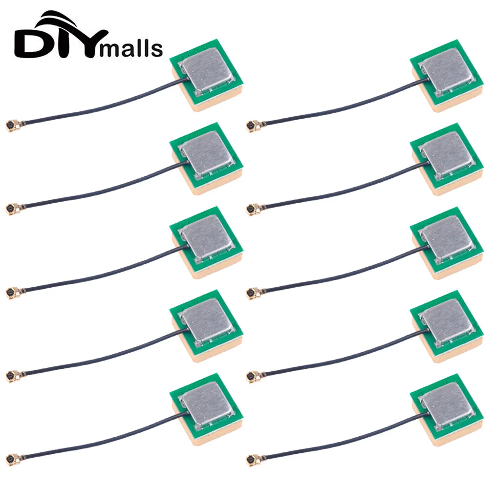 

10PCS Passive GPS Antenna 15x15x6mm IPX UFL Extention Cable Navigation Wire 2dBi Gain