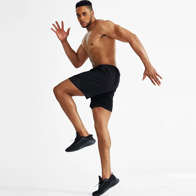 Новинка 2024 дышащие шорты для двух слоев спортивные фитнеса и бодибилдинга