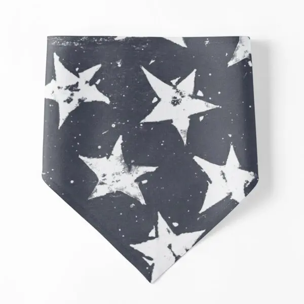 

Linocut звезды темно-синяя белая собака бандана шарф Аксессуары для праздника шейный платок товары печать рождественское полотенце