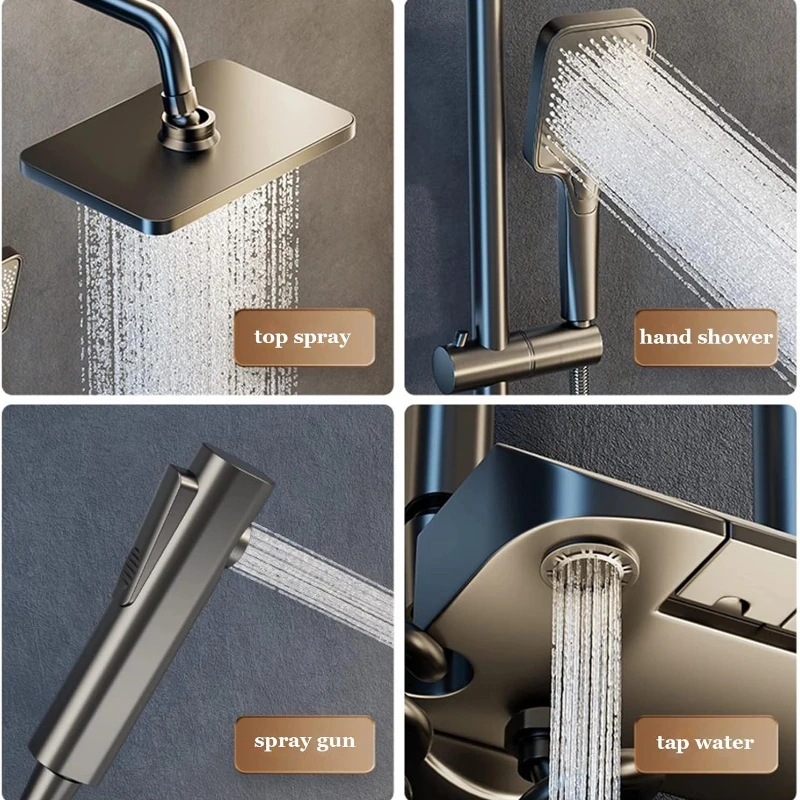 Умный Цифровой душевой комплект полная Душевая система для ванной комнаты